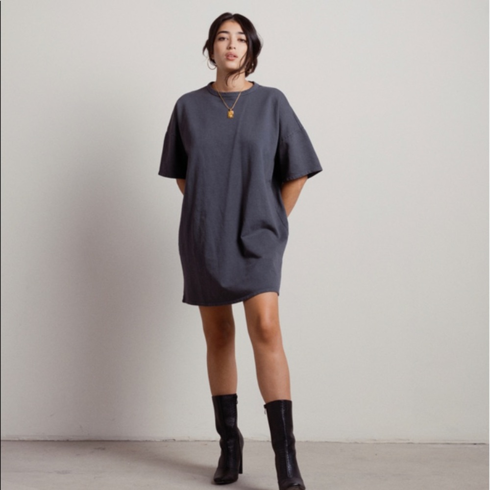 MASIE FRENCH TERRY OVERSIZED T-SHIRT DRESS